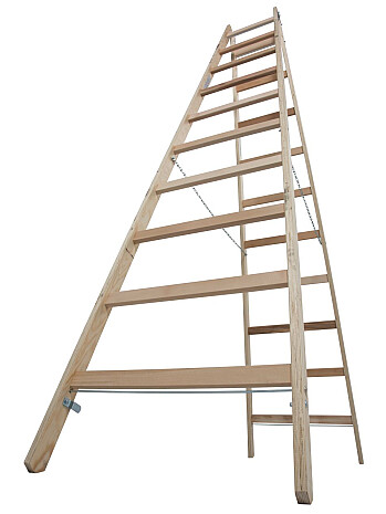 KRAUSE STABILO drabina drewniana dwustronna ze szczeblami 2x10